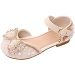 LACOFIA Chaussures Premier Pas Chaussures de baptême Princesse Bowknot  antidérapant pour bébé Filles Blanc 3-6 Mois : : Mode