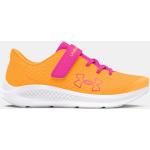 Chaussures de running Under Armour Big Logo orange en fil filet légères à scratchs Pointure 34 pour fille 