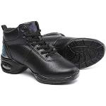 Chaussures de danse noires à lacets pour femmes, baskets modernes/Jazz/carrées  pour adultes, taille 33 à 43, chaussures de sport à semelle souple, de  Fitness, nouvelle collection