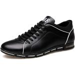 Chaussures oxford noires à lacets Pointure 50 plus size look casual pour homme 