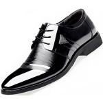 Chaussures oxford de mariage noires en caoutchouc anti glisse à lacets Pointure 39 look casual pour homme 