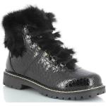 Chaussures d'hiver Kimberfeel noires en laine en cuir imperméables à lacets Pointure 37 pour femme 
