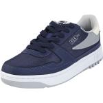 Chaussures de créateur Fila FX Ventuno bleues en cuir à lacets Pointure 44 look streetwear pour homme 