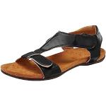 Sandales noires à paillettes en cuir à bouts ouverts Pointure 35 plus size look fashion pour femme 