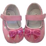 Chaussons ballerines roses à pois à strass look casual pour fille 