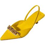 Escarpins jaunes en cuir Pointure 42 look fashion pour femme 
