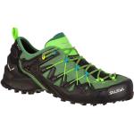 Chaussures de randonnée vertes en gore tex légères avec un talon jusqu'à 3cm pour homme 