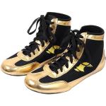 Chaussures de lutte dorées en toile imperméables à fermetures éclair Pointure 39 look casual pour femme 
