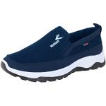 Chaussures montantes saison été bleues imperméables à bouts ouverts pour pieds larges à scratchs Pointure 43 look sportif pour homme 