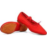Chaussures de jazz rouges en toile respirantes Pointure 37 classiques pour femme 