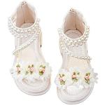 Chaussures de danse blanches à imprimé animal en toile à strass à motif animaux Pointure 25 look fashion pour fille 