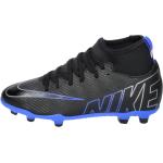 Chaussures de football Nike Mercurial Superfly 9 FG/MG Noir & Bleu Enfant - DJ5959-040 - Taille 38