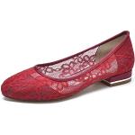 Escarpins à talon haut rouge bordeaux en caoutchouc Pointure 43 avec un talon jusqu'à 3cm look fashion pour femme 