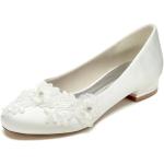 Escarpins blanc d'ivoire en caoutchouc en dentelle Pointure 41 avec un talon jusqu'à 3cm look fashion pour femme 