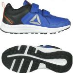 Chaussures de running Reebok Almotio noires en fil filet respirantes à scratchs Pointure 28 pour homme 