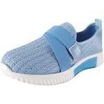Chaussures de fitness bleues à fleurs en toile respirantes Pointure 41 look casual pour femme 