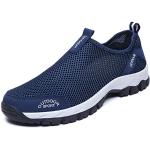 Chaussures de randonnée bleus foncé en fil filet pour pieds larges Pointure 48 look casual pour homme 