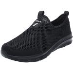 Chaussures de running saison été noires en toile lumineuses Pointure 42 look fashion pour homme 