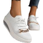 Chaussures de running blanches légères à lacets Pointure 39 look fashion pour fille 