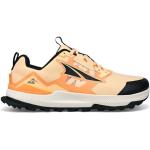 Chaussures de running Altra Lone Peak orange légères pour femme en promo 