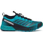 Chaussures de running Scarpa bleues en fil filet légères pour homme en promo 