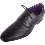 Chaussures oxford noires en cuir synthétique légères à bouts pointus à lacets Pointure 42 avec un talon jusqu'à 3cm look casual pour homme 