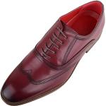 Chaussures oxford rouge bordeaux à lacets Pointure 46,5 look casual pour homme 