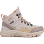Chaussures de randonnée Skechers beiges en daim pour femme en promo 