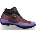 Chaussures de vélo Fizik violettes en gore tex thermiques pour homme en promo 