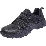 Chaussures de randonnée noires imperméables pour pieds larges à lacets Pointure 46 look fashion pour homme 