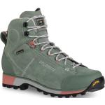 Chaussures de randonnée Dolomite Cinquantaquattro vertes en velours en gore tex étanches Pointure 54 look fashion pour femme 