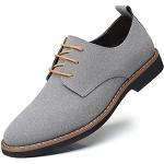 Chaussures oxford grises en daim pour pieds larges à lacets Pointure 43 classiques pour homme 
