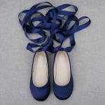 Ballerines simples bleu marine look casual pour fille 