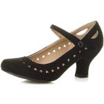 Chaussures Ajvani noires en daim en daim Pointure 36 avec un talon entre 7 et 9cm classiques pour femme 