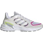 Chaussures de running adidas Performance blanches en fil filet respirantes à lacets classiques pour femme 