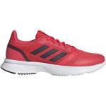 Chaussures de running adidas Performance rouges en fil filet à lacets pour femme 