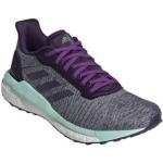 Chaussures de running adidas Solardrive violettes en fil filet avec renfort au talon à lacets pour femme 