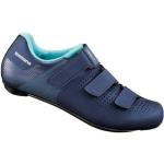 Chaussures de vélo Shimano bleu marine en fil filet légères Pointure 38 pour femme 