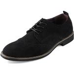 Chaussures oxford de mariage noires en daim pour pieds larges à lacets Pointure 46,5 classiques pour homme 