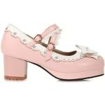 Chaussures montantes roses à motif papillons Pointure 41 plus size look fashion pour femme 