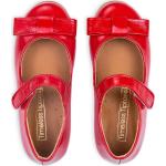 Chaussures rouges en cuir verni à motif fleurs en cuir classiques 