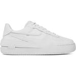 Chaussures Nike Air Force 1 blanches en cuir en cuir Pointure 42 pour femme en promo 