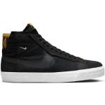 Chaussures montantes Nike Blazer Mid noires en toile Pointure 43 look streetwear en promo 