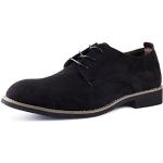 Chaussures oxford noires en daim pour pieds larges à lacets Pointure 43 classiques pour homme 
