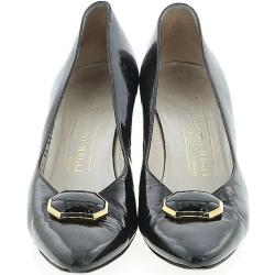 Chaussures Pour Dames Vintage Bruno Magli, Slip En Cuir Noir Rétro Sur Des Escarpins À Talons Mi-Hauts, Chaussures Italien Femme, Taille Us 8.5Aa