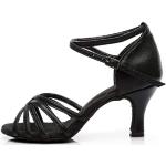 Sandales à talons noires en daim à motif vaches à bouts ouverts Pointure 34 look fashion pour femme 