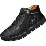 Chaussures de randonnée noires à motif hiboux à talons compensés pour pieds larges à fermetures éclair Pointure 43 look casual 