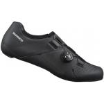 Chaussures de vélo Shimano noires en cuir synthétique Pointure 48 pour homme en promo 