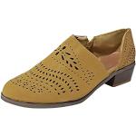 Sandales à talons jaunes à fermetures éclair Pointure 38,5 avec un talon entre 7 et 9cm look fashion pour femme 
