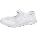 Chaussures de marche blanches respirantes à bouts ronds Pointure 38 look fashion pour femme 